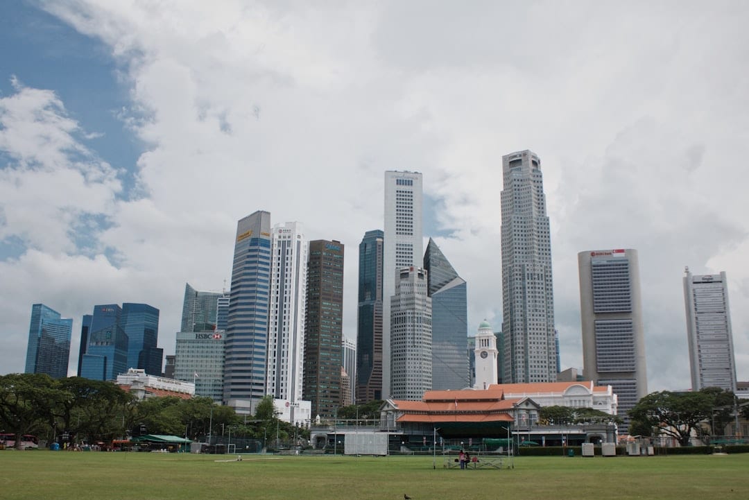 Professional consultation at Orchard Road office reviewing visa documents