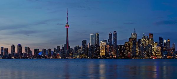Toronto CN Tower skyline at night